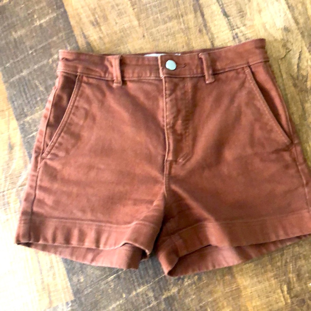 Everlane High Rise Cotton Twill Shorts